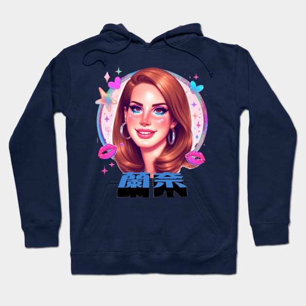 Lana Del Rey Japanese design Hoodie by Tiger Mountain Design Co.